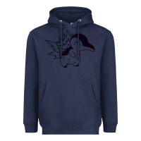 Navy cyndaquil Heavyweight Hoodie - linhVisuals