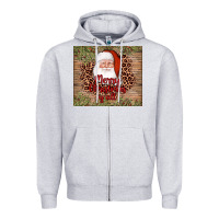 Heather Grey santa merry christmas y'all Zipper Hoodie - AdoDesignShop