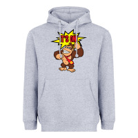 Heather Grey donkey kong Heavyweight Hoodie - linhVisuals