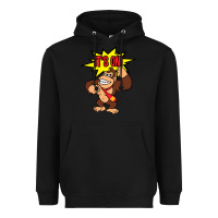 Black donkey kong Heavyweight Hoodie - linhVisuals