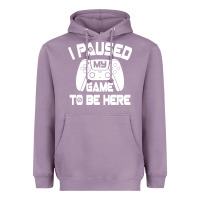Lavender i paused my game to be here Heavyweight Hoodie - linhVisuals