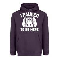 Plum i paused my game to be here Heavyweight Hoodie - linhVisuals