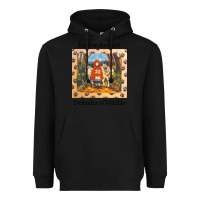 Black restore the wolf defenders of wildlife Heavyweight Hoodie - linhVisuals