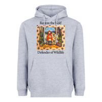 Heather Grey restore the wolf defenders of wildlife Heavyweight Hoodie - linhVisuals
