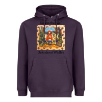 Plum restore the wolf defenders of wildlife Heavyweight Hoodie - linhVisuals