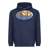 Navy richo surf shop Heavyweight Hoodie - linhVisuals