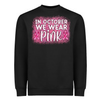 In October We Wear Pink Leopard Glitter Heavyweight Sweatshirt | Teevron