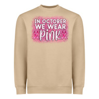 Mushroom in october we wear pink leopard glitter Heavyweight Sweatshirt - AdoDesignShop