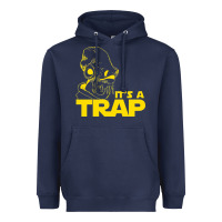 Navy it's a trap Heavyweight Hoodie - linhVisuals