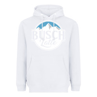 White premium busch Heavyweight Hoodie - linhVisuals