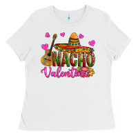 White nacho valentine Ladies Tee - OliviaCreatesArt