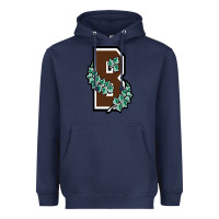 Navy brown university Heavyweight Hoodie - linhVisuals