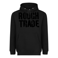 Black Rough Trade Heavyweight Hoodie - linhVisuals
