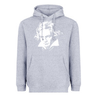 Heather Grey beethoven Heavyweight Hoodie - linhVisuals