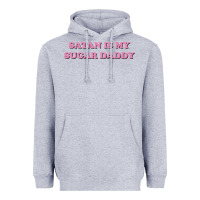 Heather Grey satan is my sugar daddy Heavyweight Hoodie - linhVisuals