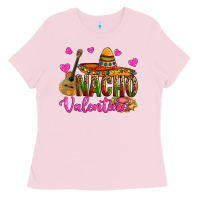 Bubblegum Pink nacho valentine Ladies Tee - OliviaCreatesArt
