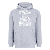 Heather Grey i don't golf but i like racing golf carts Heavyweight Hoodie - linhVisuals