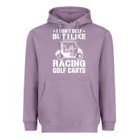 Lavender i don't golf but i like racing golf carts Heavyweight Hoodie - linhVisuals