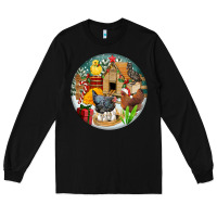 Black Christmas coop ornament Long Sleeve Tee - FaDigitalArtStudio
