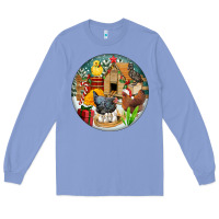 Colony Blue Christmas coop ornament Long Sleeve Tee - FaDigitalArtStudio