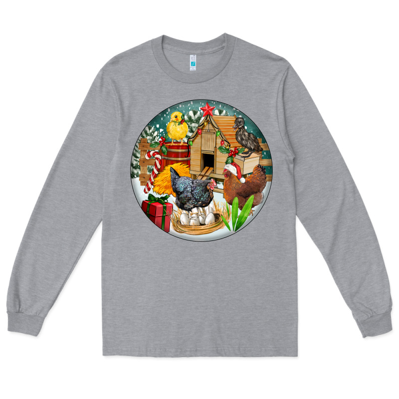 Christmas Coop Ornament Long Sleeve Tee by FaDigitalArtStudio | Teevron
