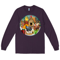 Plum Christmas coop ornament Long Sleeve Tee - FaDigitalArtStudio