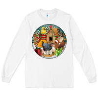 White Christmas coop ornament Long Sleeve Tee - FaDigitalArtStudio