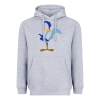 Heather Grey Road Runner Beep Heavyweight Hoodie - linhVisuals