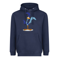 Navy Road Runner Beep Heavyweight Hoodie - linhVisuals