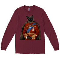 Burgundy Pet Portraits, Custom Pet Portraits, Renaissance Pet Portraits, Custom Long Sleeve Tee - RanaPortraitStore