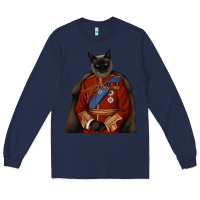 Navy Pet Portraits, Custom Pet Portraits, Renaissance Pet Portraits, Custom Long Sleeve Tee - RanaPortraitStore