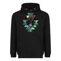 Black black angus cowhide aztec Heavyweight Hoodie - JahusDesignShop