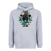 Heather Grey black angus cowhide aztec Heavyweight Hoodie - JahusDesignShop