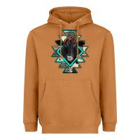 Meerkat black angus cowhide aztec Heavyweight Hoodie - JahusDesignShop