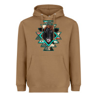 Toasted Coconut black angus cowhide aztec Heavyweight Hoodie - JahusDesignShop