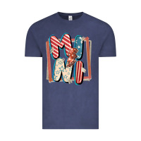 Vintage Denim 4th of July mini with lightning bolt Vintage Tee - FaDigitalArtStudio