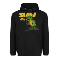 Black slow but mellow crazy Heavyweight Hoodie - linhVisuals