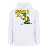 White slow but mellow crazy Heavyweight Hoodie - linhVisuals