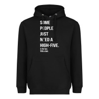 Black some people need a high five Heavyweight Hoodie - linhVisuals