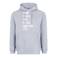 Heather Grey some people need a high five Heavyweight Hoodie - linhVisuals