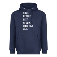 Navy some people need a high five Heavyweight Hoodie - linhVisuals