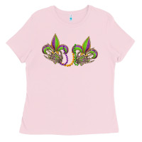 Bubblegum Pink skeleton hands mardi gras Ladies Tee - OliviaCreatesArt