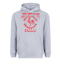 Heather Grey sriracha sauce Heavyweight Hoodie - linhVisuals