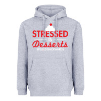 Heather Grey stressed is desserts spelled backwards Heavyweight Hoodie - linhVisuals