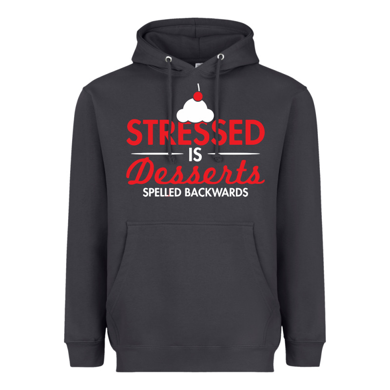 Stressed Is Desserts Spelled Backwards Heavyweight Hoodie by linhVisuals | Teevron
