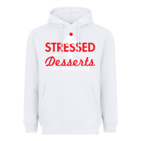 White stressed is desserts spelled backwards Heavyweight Hoodie - linhVisuals