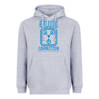 Heather Grey the flux capacitor Heavyweight Hoodie - linhVisuals