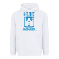 White the flux capacitor Heavyweight Hoodie - linhVisuals