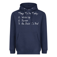 Navy things to do today Heavyweight Hoodie - linhVisuals
