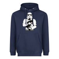 Navy stormtrooper cat Heavyweight Hoodie - linhVisuals